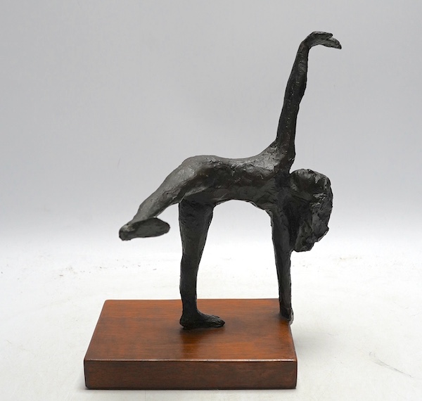 In the Manner of Christian Candelier - a bronzed composition model of a ballet dancer, 25cm. Condition - good